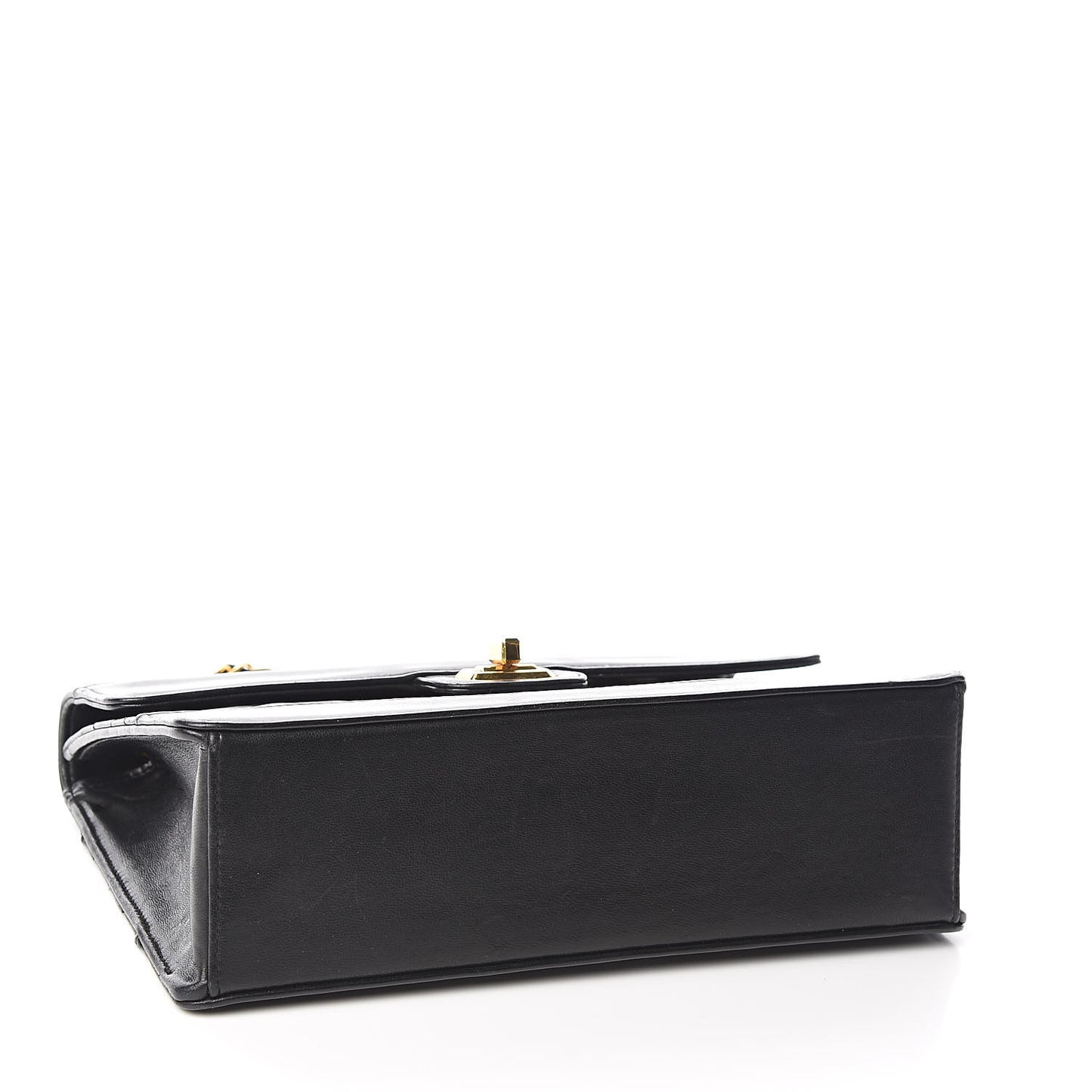 Lambskin Quilted Medium Mademoiselle Single Flap Black
