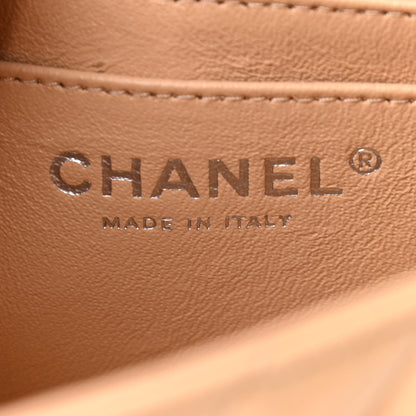 Chanel Patent Chevron Quilted Mini Rectangular Flap Beige 6 of 10