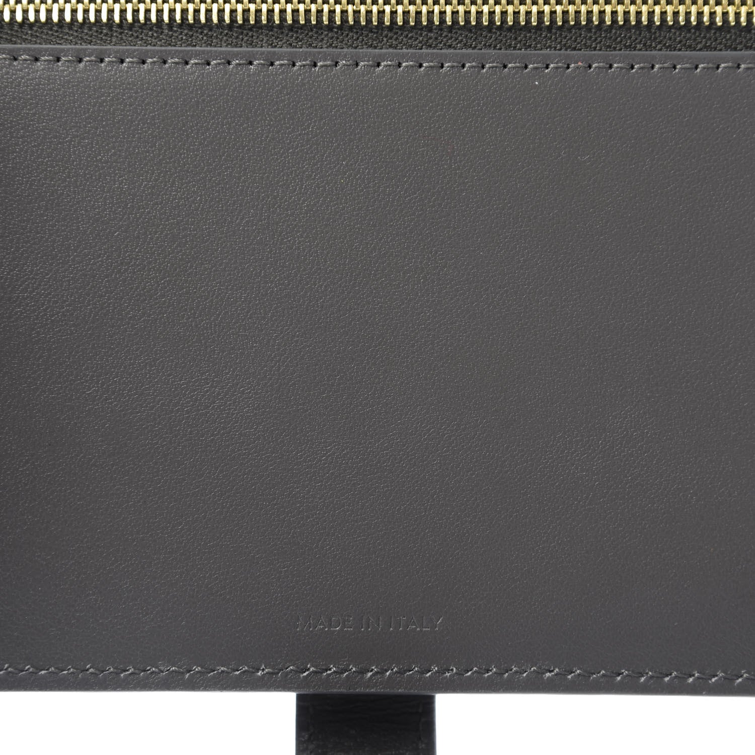Celine Grained Calfskin Large Multifunction Strap Wallet Grey 9 of 10