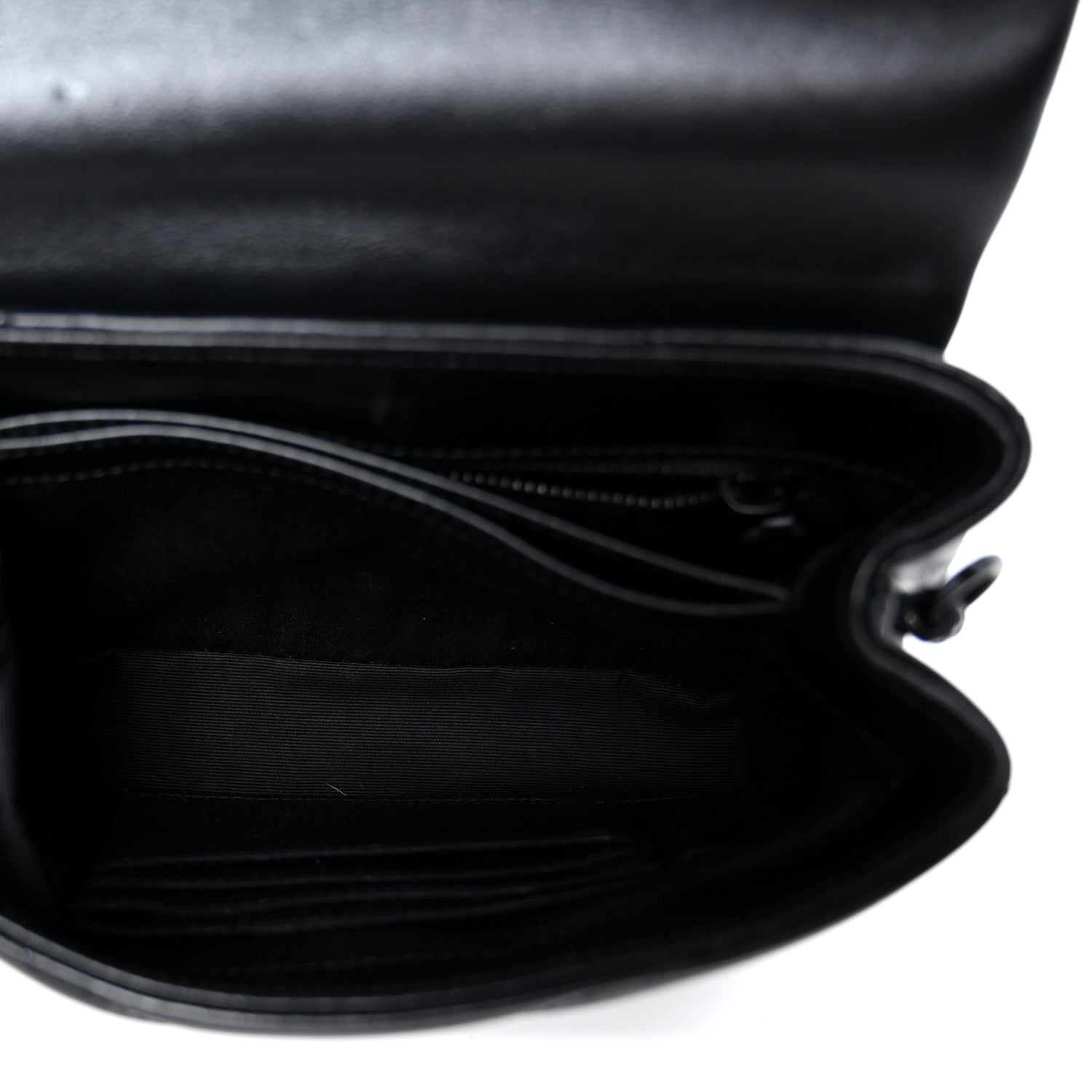 Saint Laurent Calfskin Y Quilted Monogram Monochrome Toy Loulou Crossbody Bag Black 4 of 10