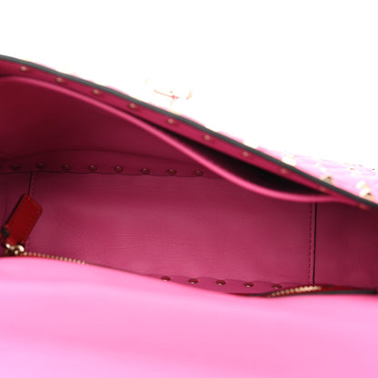 Valentino Garavani Nappa Medium Rockstud Spike Shoulder Bag Pink Orchid 5 of 8