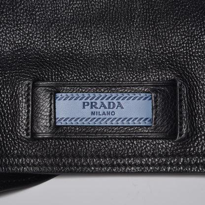 Prada Glace Calf Etiquette Flap Black Astrale 8 of 11