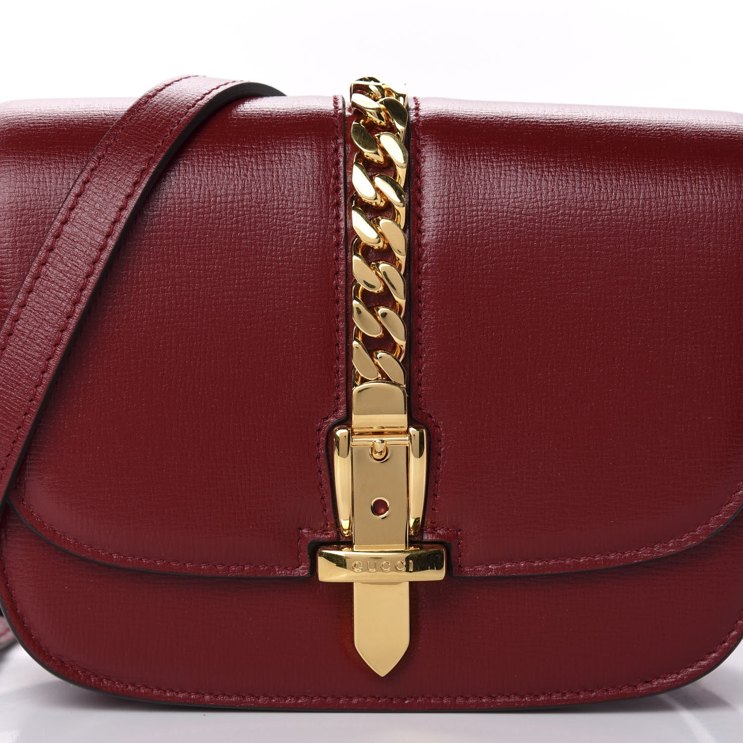 Gucci Azalea Calfskin Mini Sylvie 1969 Flap Messenger Bag New Cherry Red 11 of 11
