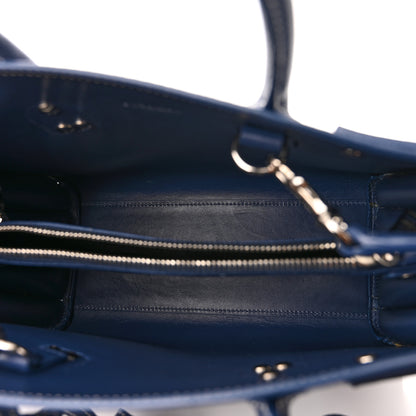 Saint Laurent Grained Calfskin Topstitch Baby Sac De Jour Denim 5 of 11