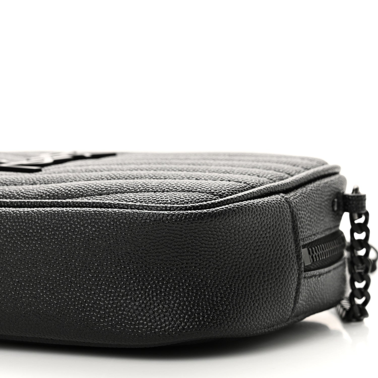Saint Laurent Grain De Poudre Matelasse Monochrome Monogram Mini Lou Camera Bag Black 9 of 9