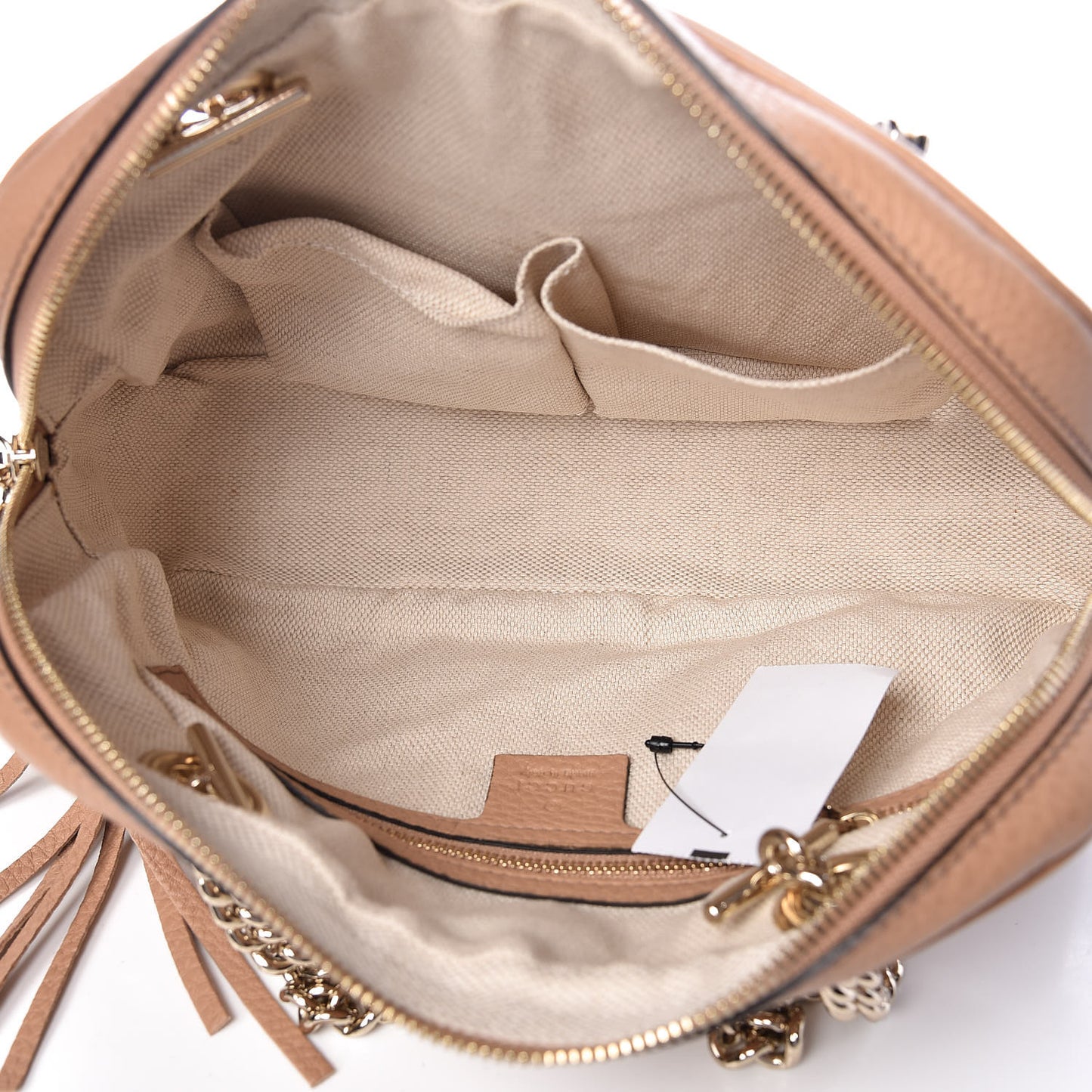 Pebbled Calfskin Small Soho Bowler Camelia