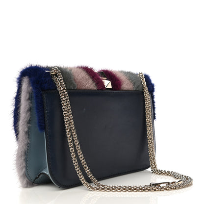 Valentino Garavani Mink Fur Medium Glam Lock Rockstud Flap Multicolor 4 of 18