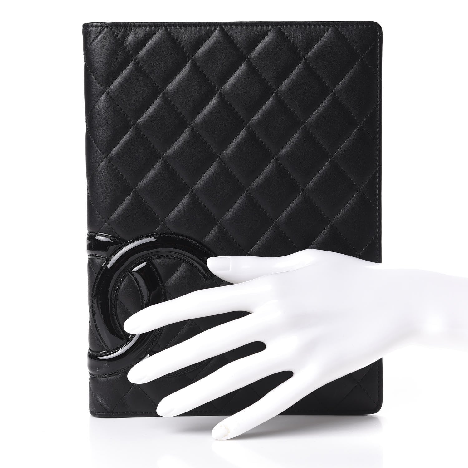 Chanel Calfskin Quilted Large Cambon Agenda Planner Black 2 of 12