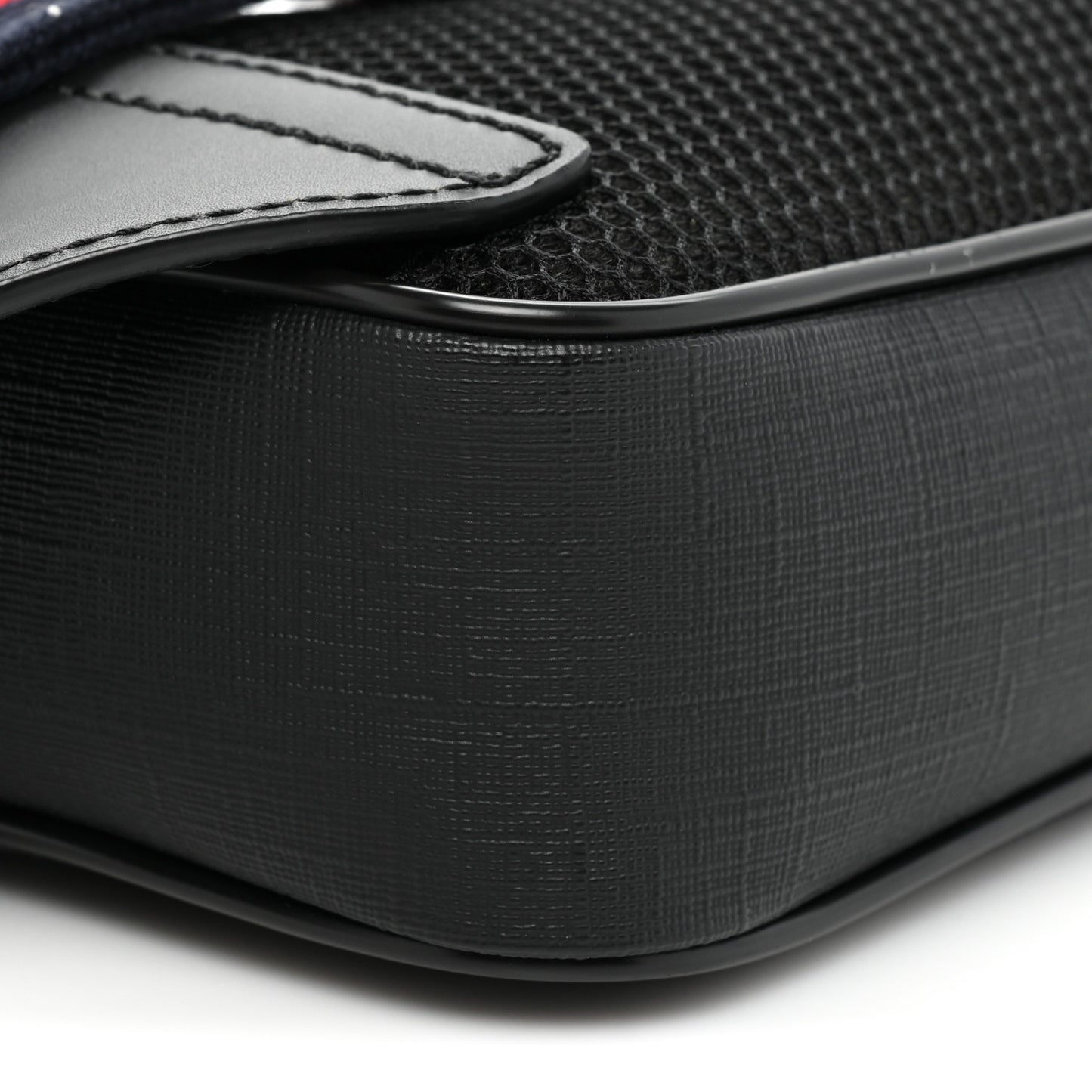 Soft GG Supreme Monogram Web Belt Bag Black Grey