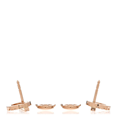 Hermes 18K Rose Gold Diamond Finesse Earrings 3 of 5