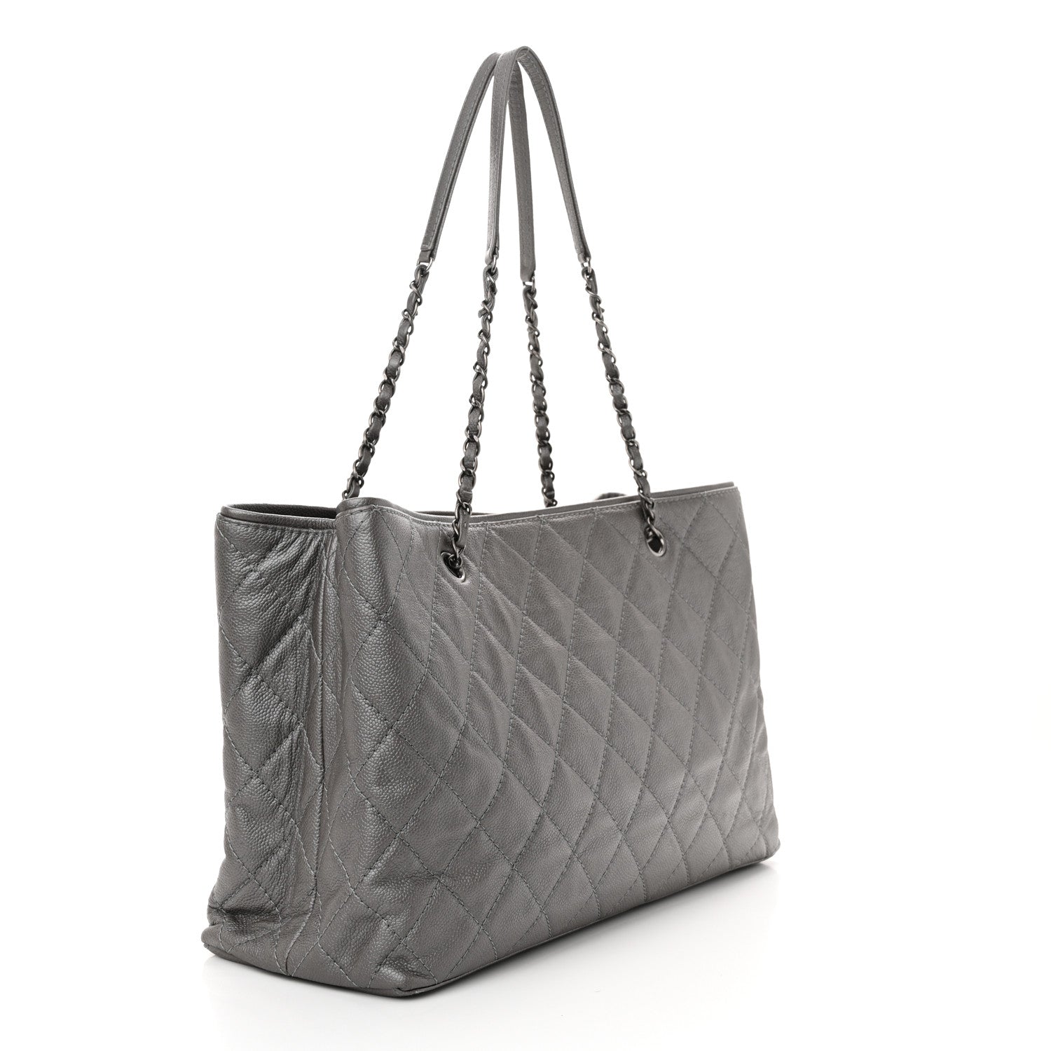 Chanel Metallic Caviar Large Be Caviar Tote Grey 3 of 10