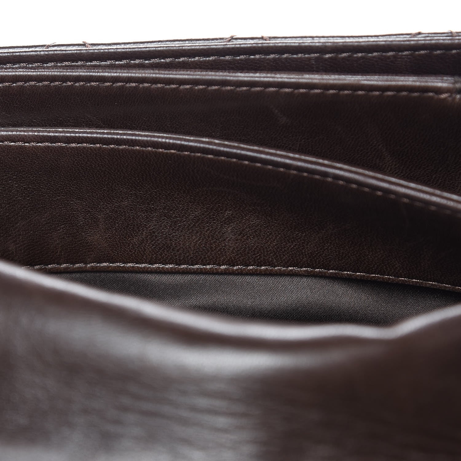 Chanel Lambskin Quilted Large 3 Flap Dark Brown 14 of 20
