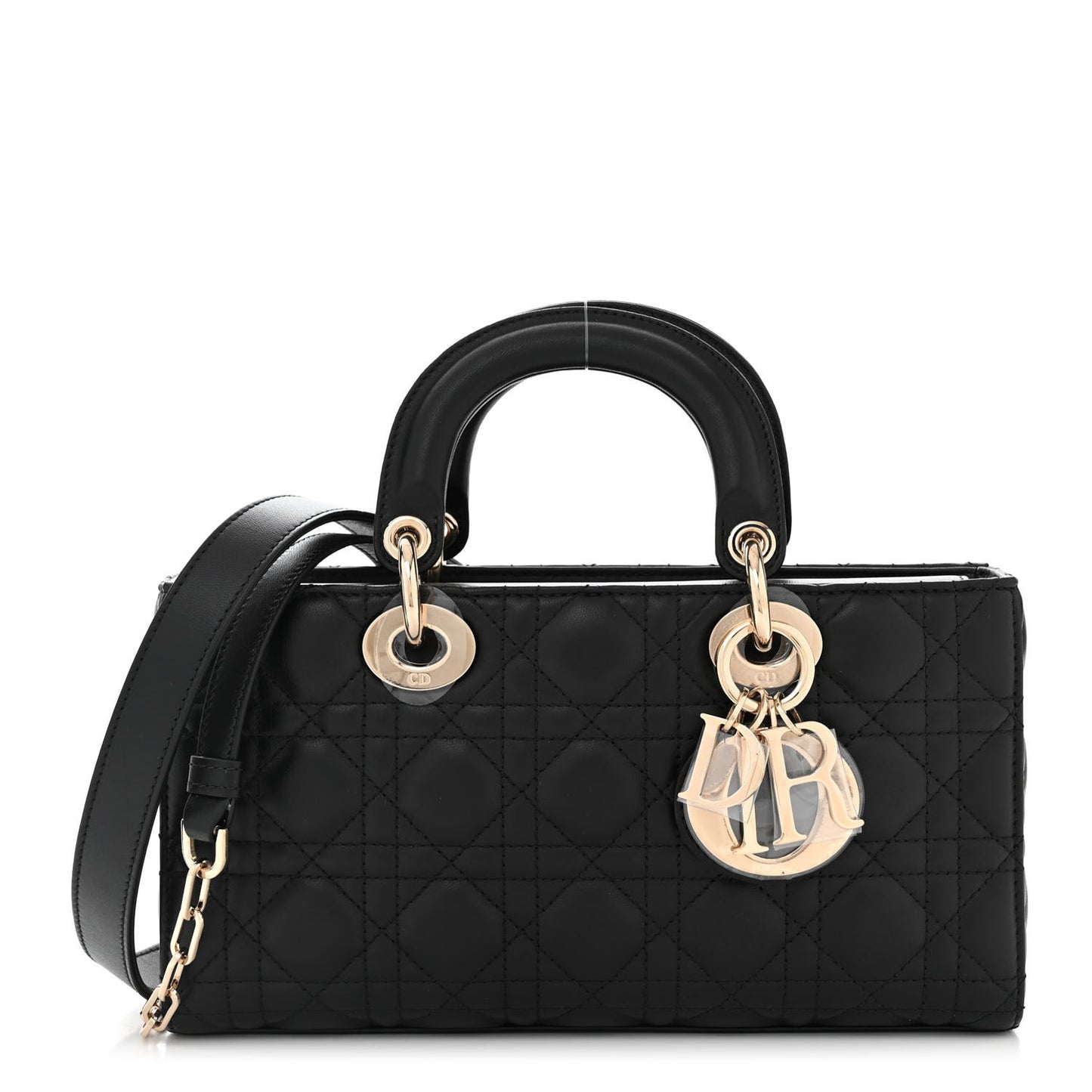 Lambskin Cannage Medium Lady D-Joy Black