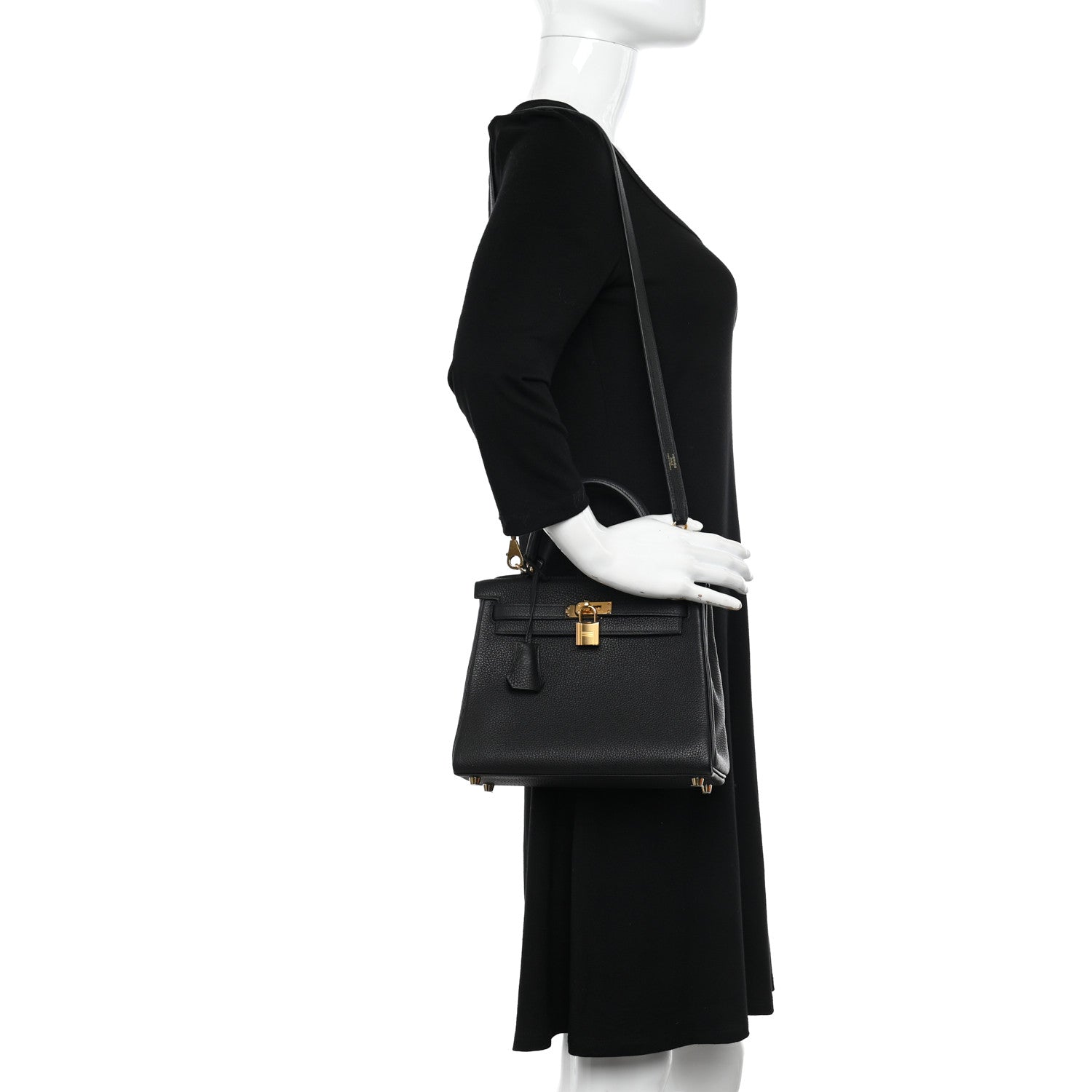 Hermes Togo Kelly Retourne 25 Black 2 of 11