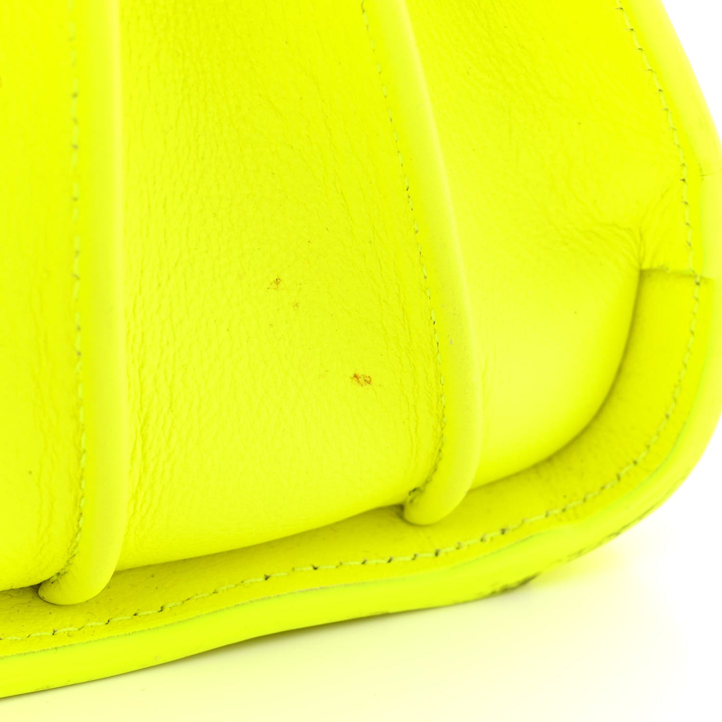 Calfskin Small Sac De Jour Bag Neon Yellow