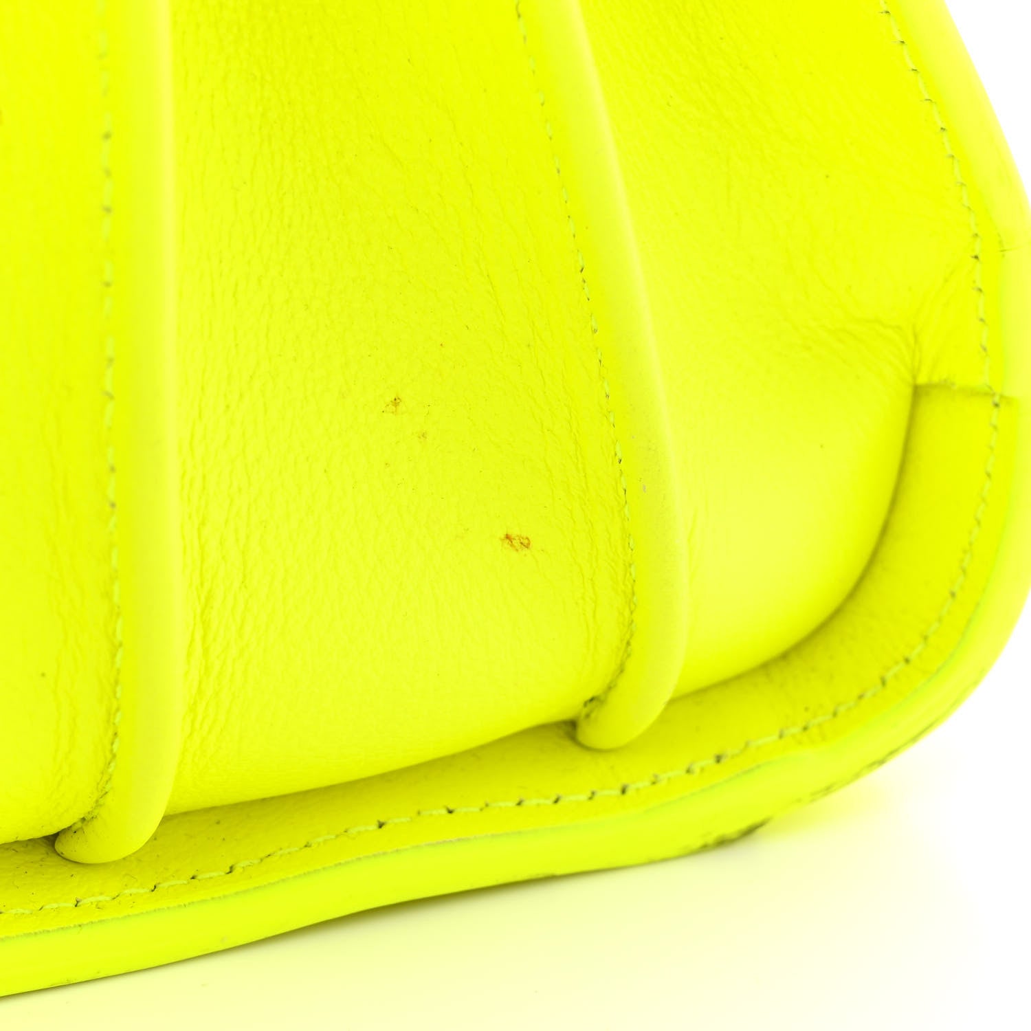 Saint Laurent Calfskin Small Sac De Jour Bag Neon Yellow 15 of 25