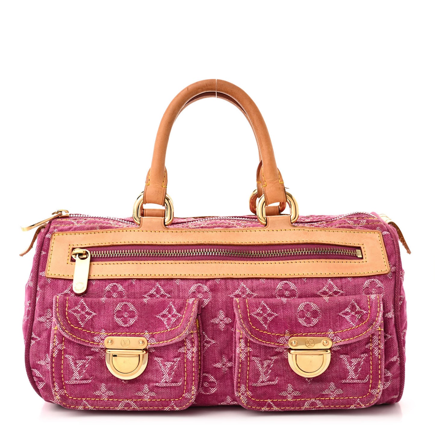 Monogram Denim Neo Speedy Fuchsia