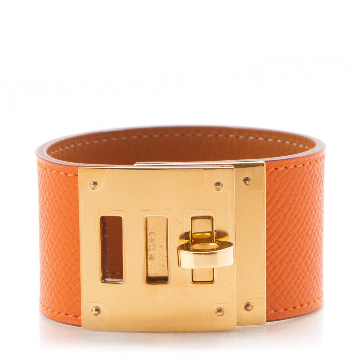 Epsom Kelly Dog Bracelet Orange