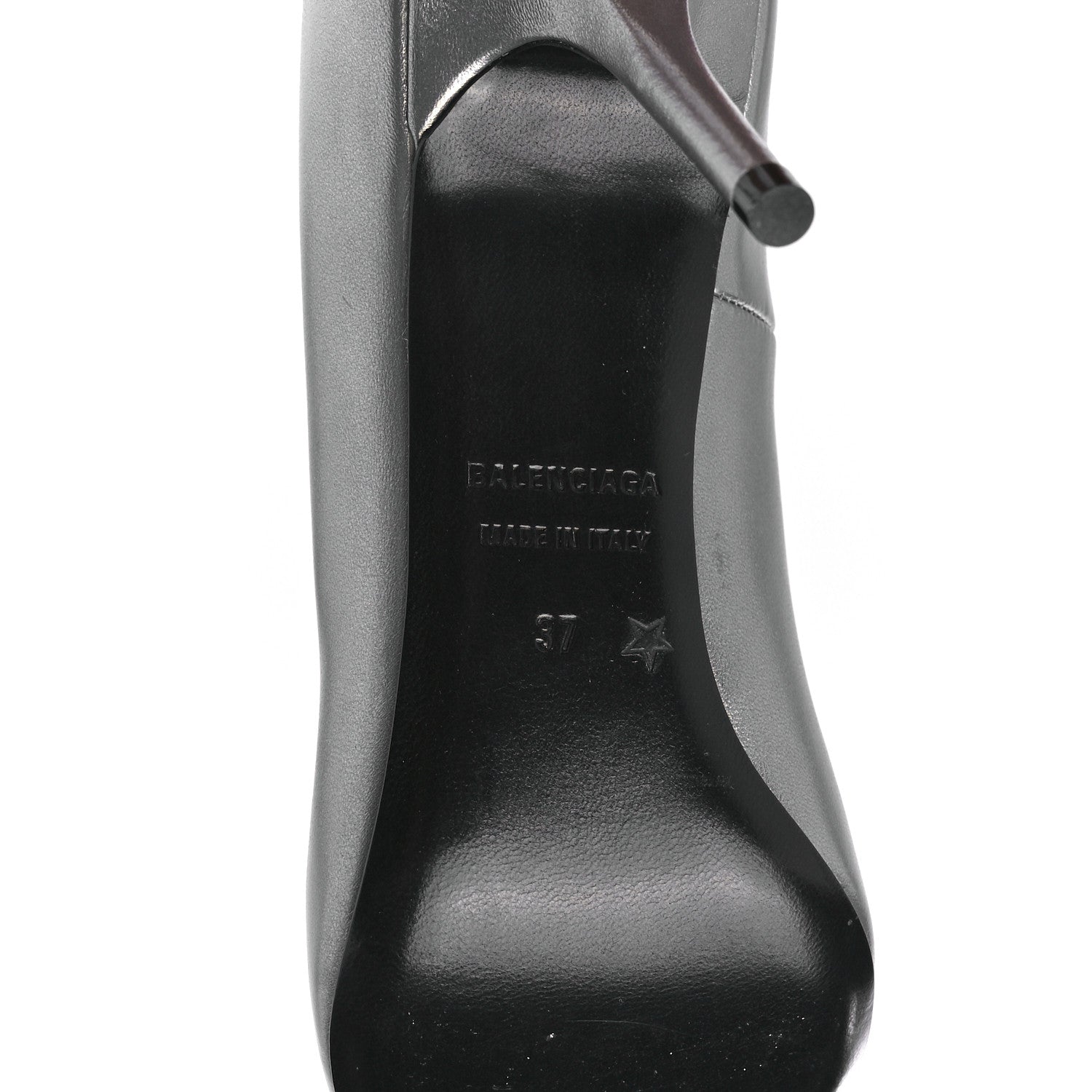 Balenciaga Metallic Nappa Square Knife 80mm Pumps 37 Silver 6 of 9