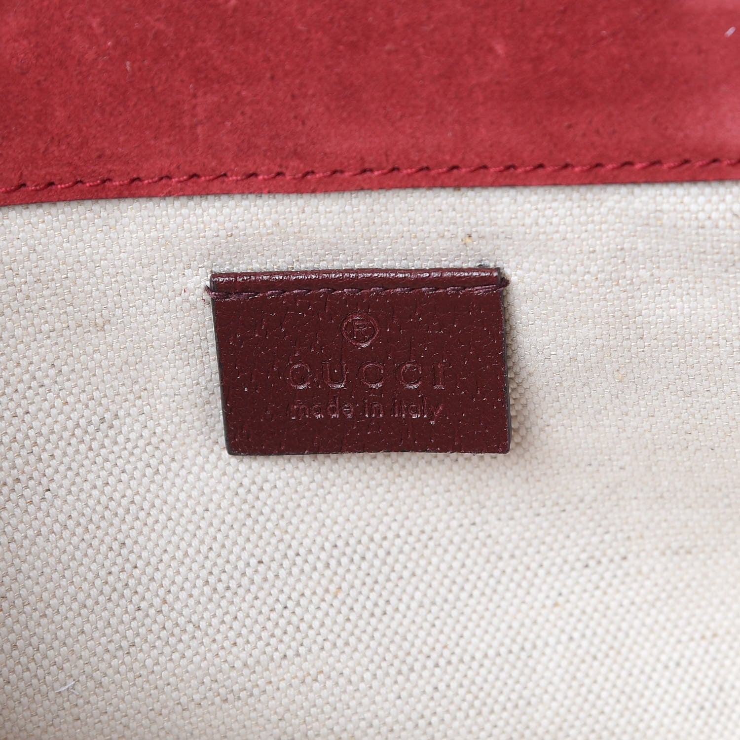 Gucci Suede Web Small Neo Vintage Double Flap Messenger Bag Romantic Cherry Chardonnay 7 of 15
