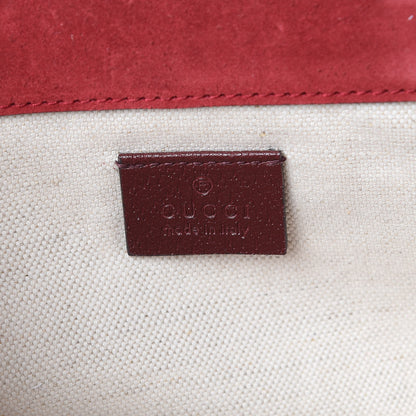 Gucci Suede Web Small Neo Vintage Double Flap Messenger Bag Romantic Cherry Chardonnay 7 of 15