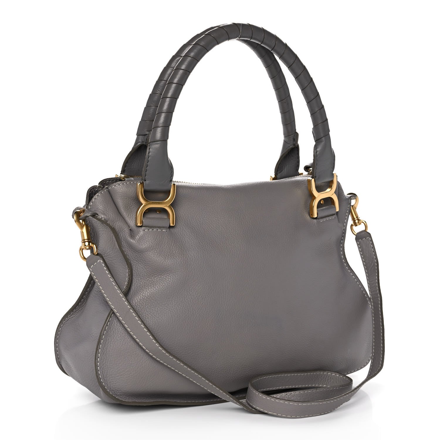 Chloe Calfskin Small Marcie Satchel Cashmere Grey 3 of 11