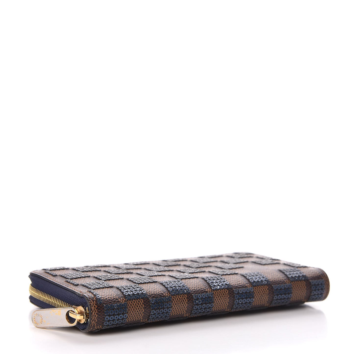 Damier Paillettes Zippy Wallet Blue