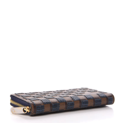 Louis Vuitton Damier Paillettes Zippy Wallet Blue 4 of 9