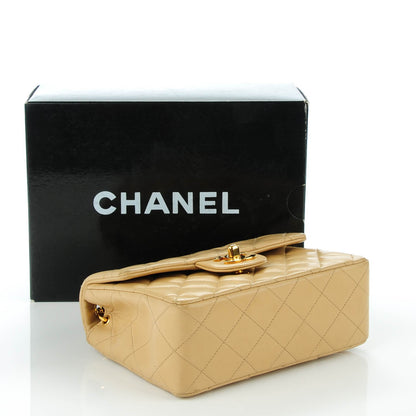 Chanel Lambskin Quilted Mini Square Flap Beige 4 of 9