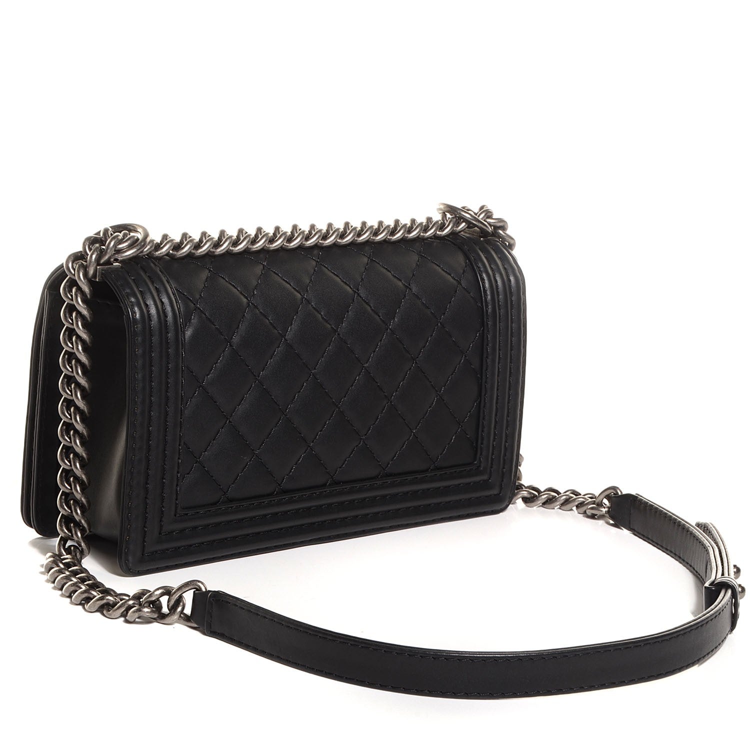 Chanel Calfskin Quilted Medium Boy Flap Black 3 of 8