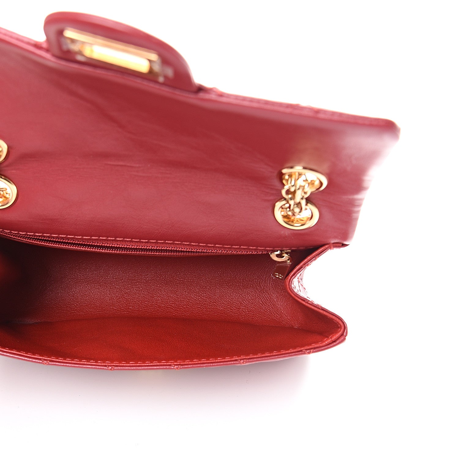 Chanel Aged Calfskin Quilted 2.55 Reissue Mini Flap Red 4 of 11