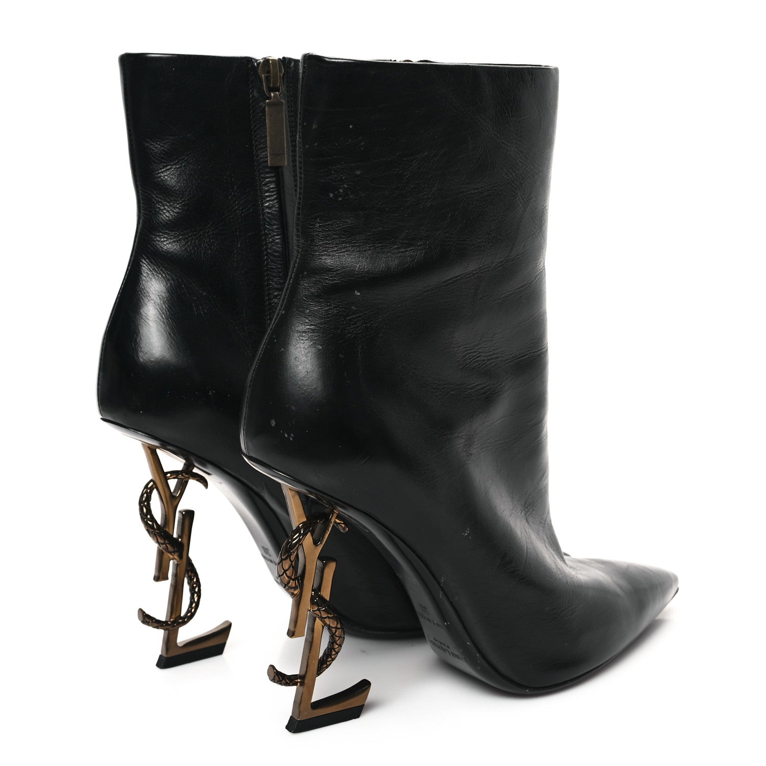 Saint Laurent Calfskin Opyum Ankle Boot 38 Black 4 of 10
