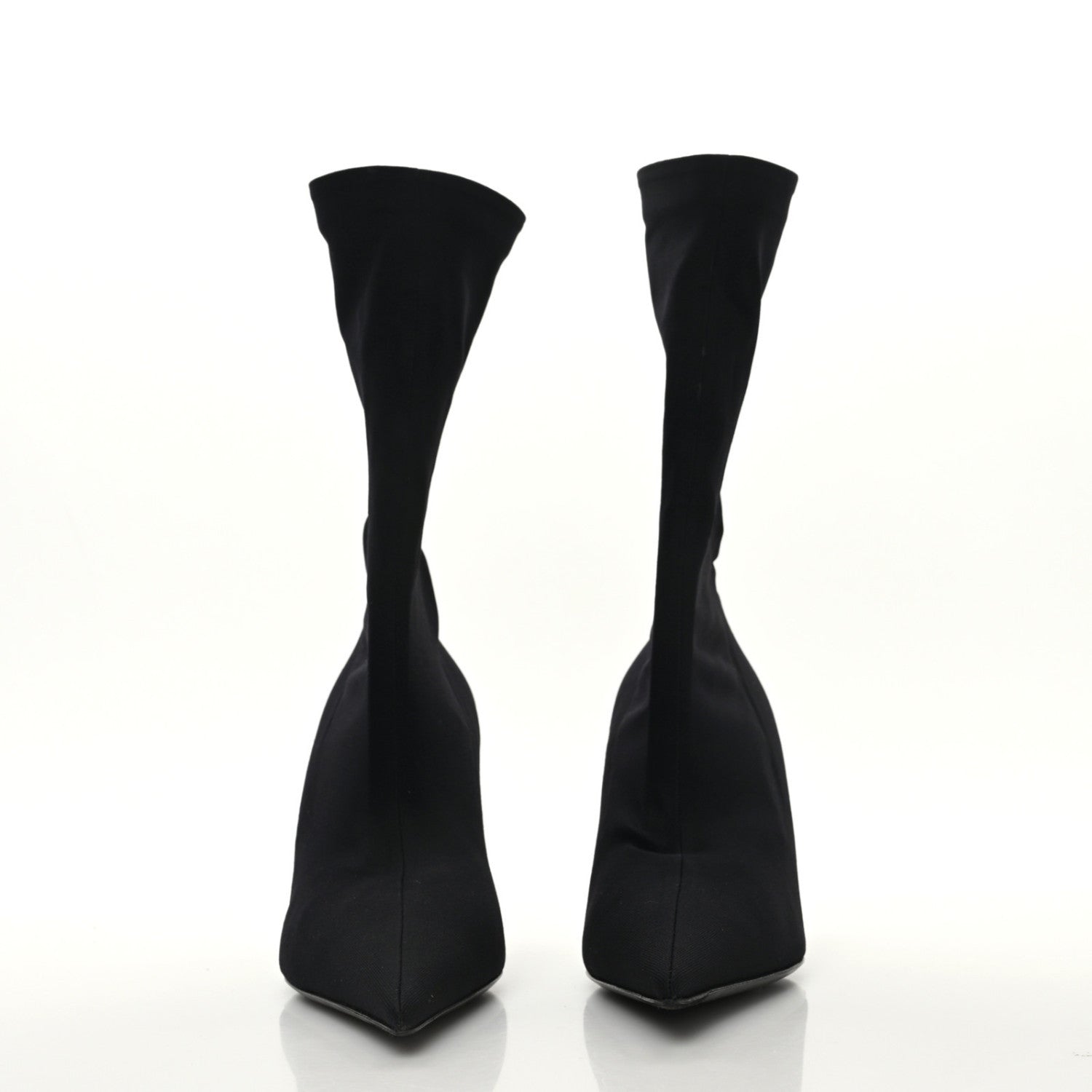 Balenciaga Jersey Crepe Extreme Pointed Toe Knife Booties 39 Black 4 of 6