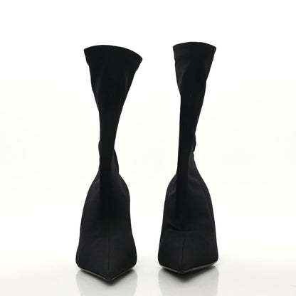 Balenciaga Jersey Crepe Extreme Pointed Toe Knife Booties 39 Black 4 of 6