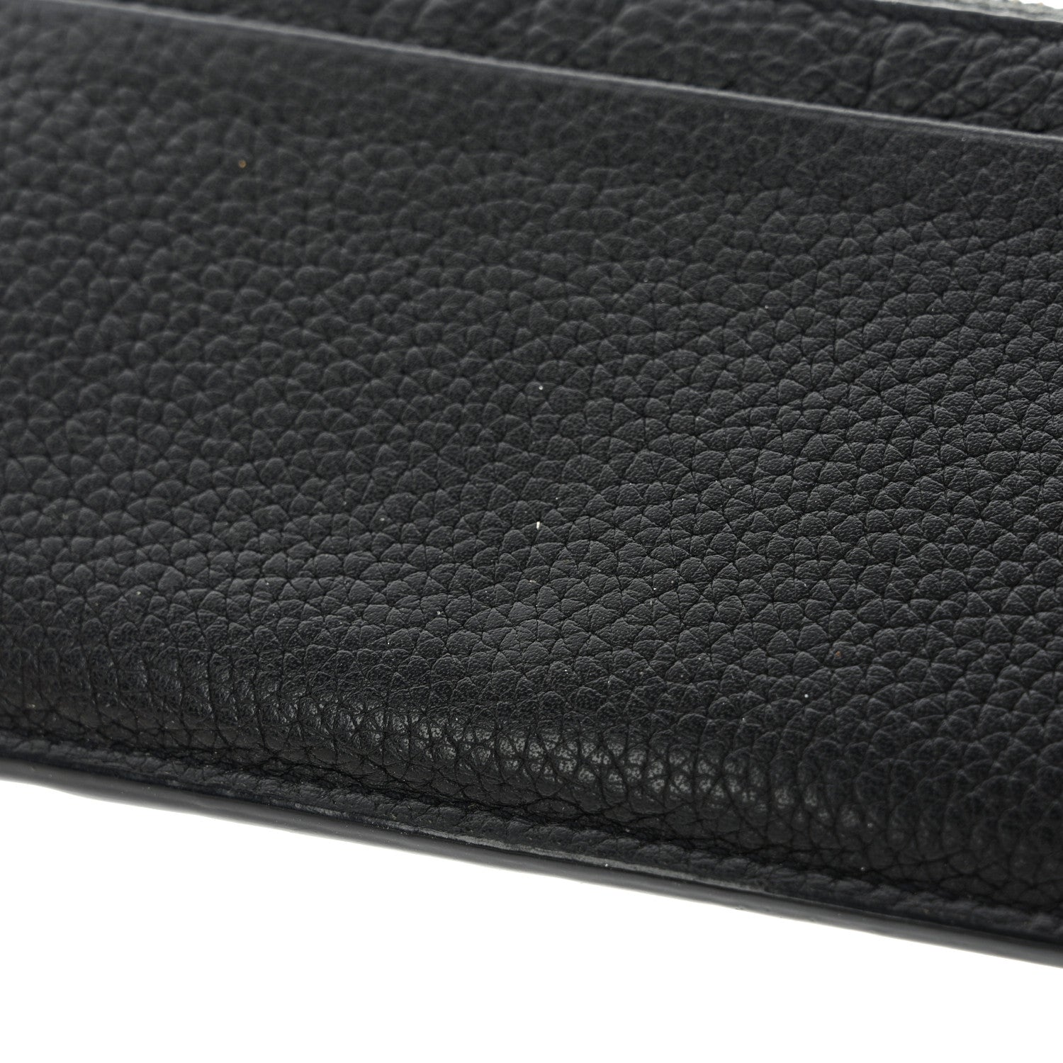 Saint Laurent Grained Calfskin 5 Fragments Zip Pouch Card Holder Black 7 of 10