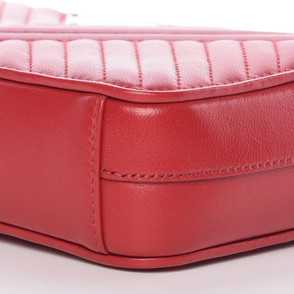 Prada Nappa Impunture Diagramme Mini Double Zip Chain Crossbody Bag Fuoco 6 of 12