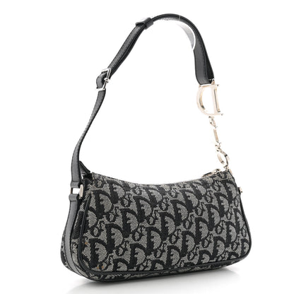 Christian Dior Monogram Shoulder Bag Pochette Black 3 of 13