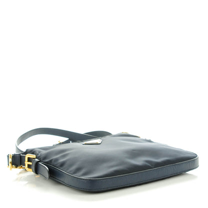 Prada Tessuto Nylon Saffiano Crossbody Bag Blue 4 of 9