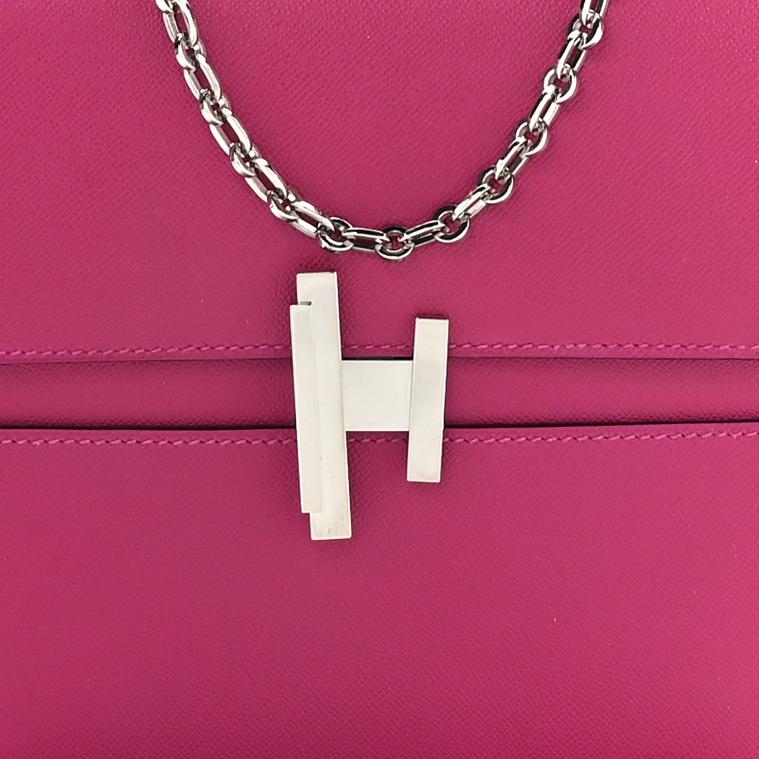 Hermes Madame Calfskin Cinhetic Boxy Top Handle Bag Rose Pourpre 7 of 11