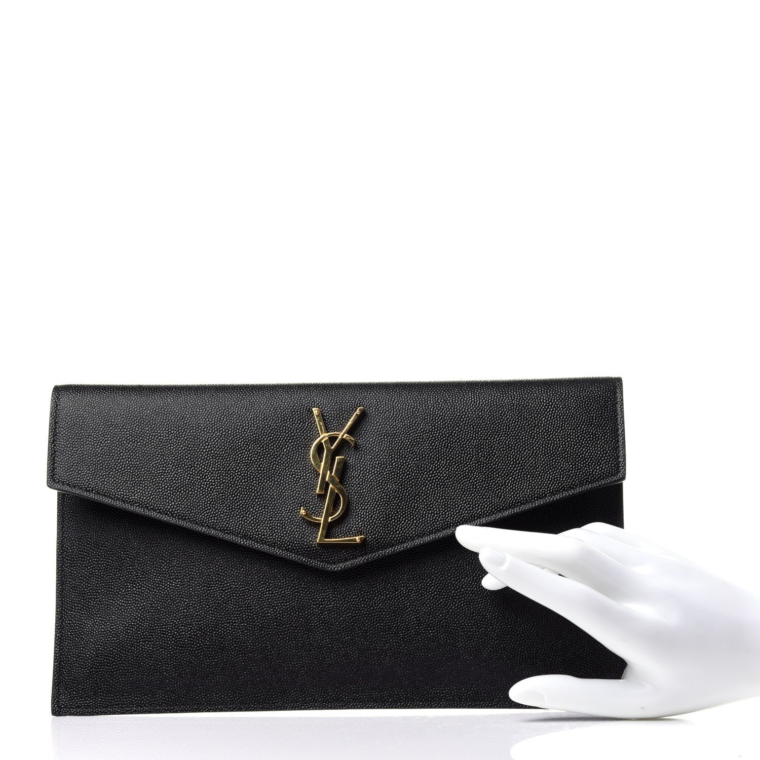 Saint Laurent Grain De Poudre Uptown Pouch Black 4 of 22