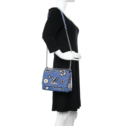 Louis Vuitton Epi Azteque Twist Shoulder Bag MM Denim Light 2 of 12