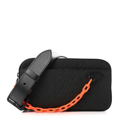 Louis Vuitton Taurillon Monogram Uniformes Solar Ray Soft Pochette Volga Belt Bag Black 1 of 4
