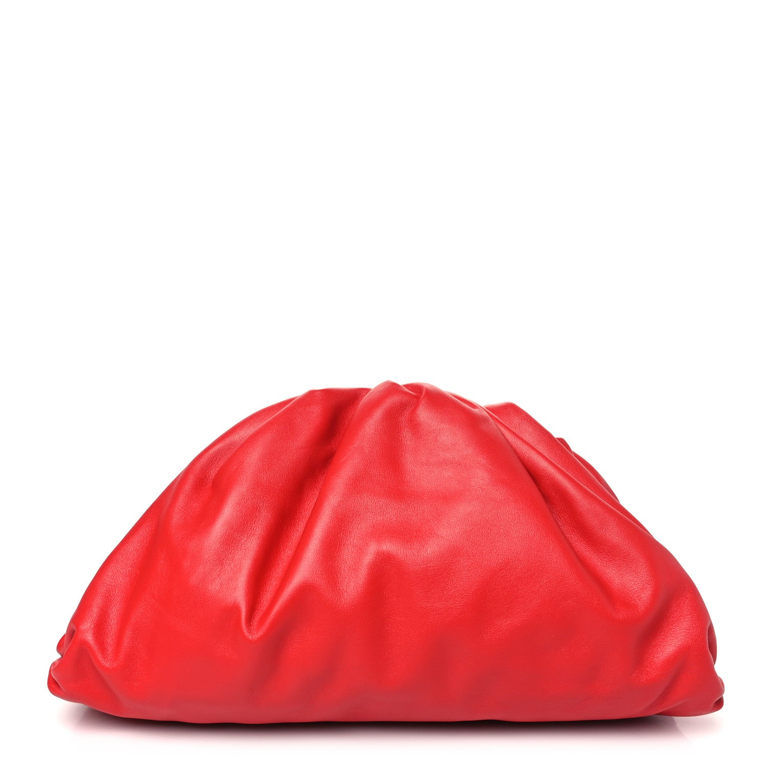 Bottega Veneta Smooth Butter Calf The Pouch Oversized Clutch Bright Red 1 of 11