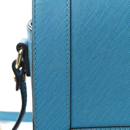 MCM Saffiano Crossbody Bag Blue 13 of 16