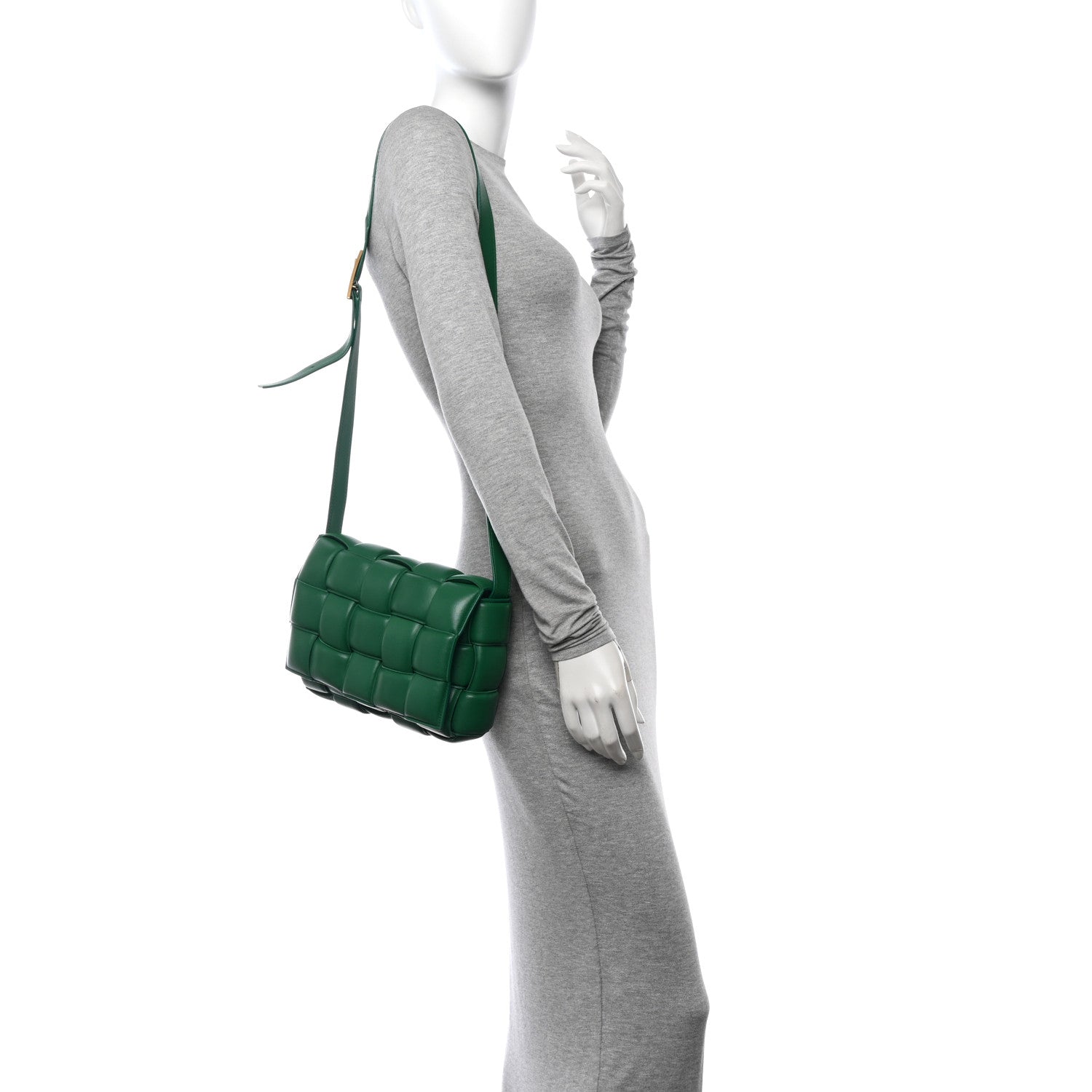 Bottega Veneta Nappa Maxi Intreccio Padded Cassette Crossbody Bag Racing Green 2 of 14