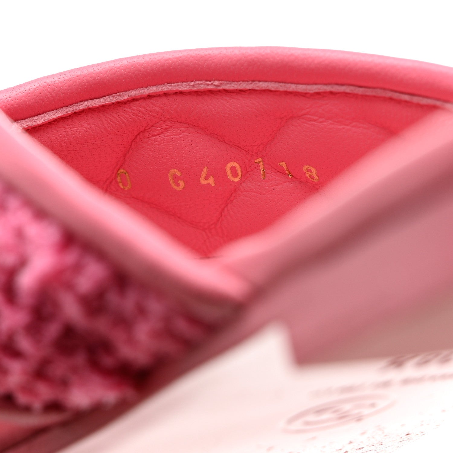 Chanel Lambskin Tweed CC Thong Sandals 38.5 Pink 6 of 9