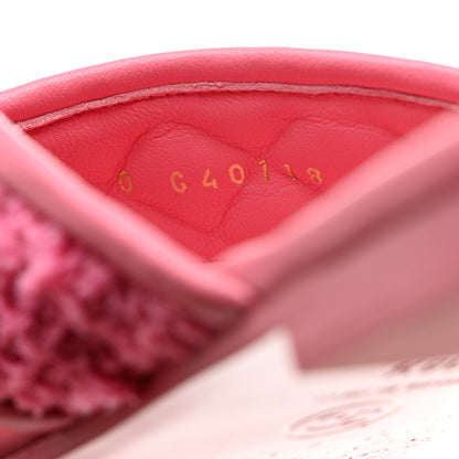 Chanel Lambskin Tweed CC Thong Sandals 38.5 Pink 6 of 9
