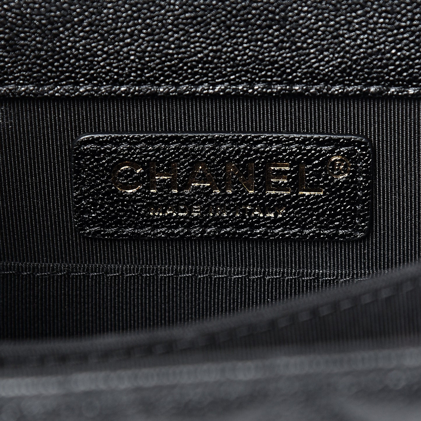 Caviar Quilted North South Boy Flap Black