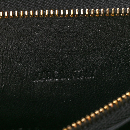 Balenciaga Shiny Calfskin Crocodile Embossed Small Hourglass Top Handle Bag Black 8 of 13