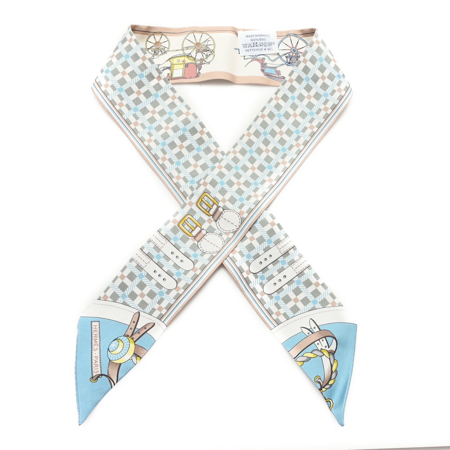 Silk Les Voitures Nouvelle Twilly Vert Amande Bleu Glacier